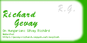 richard gevay business card