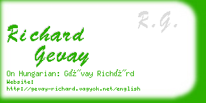 richard gevay business card